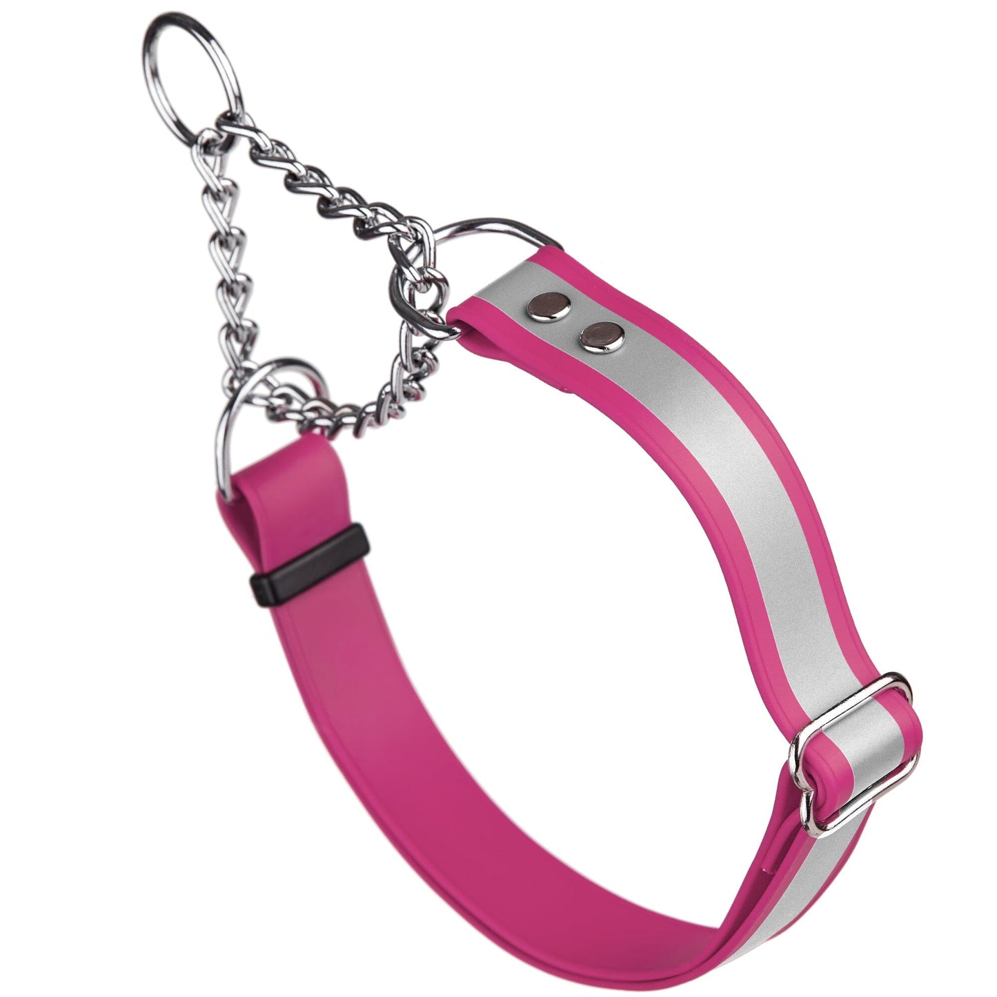 Reflective Biothane Martingale Collar for Dogs Passionfruit Pink Dog Collars Dogline