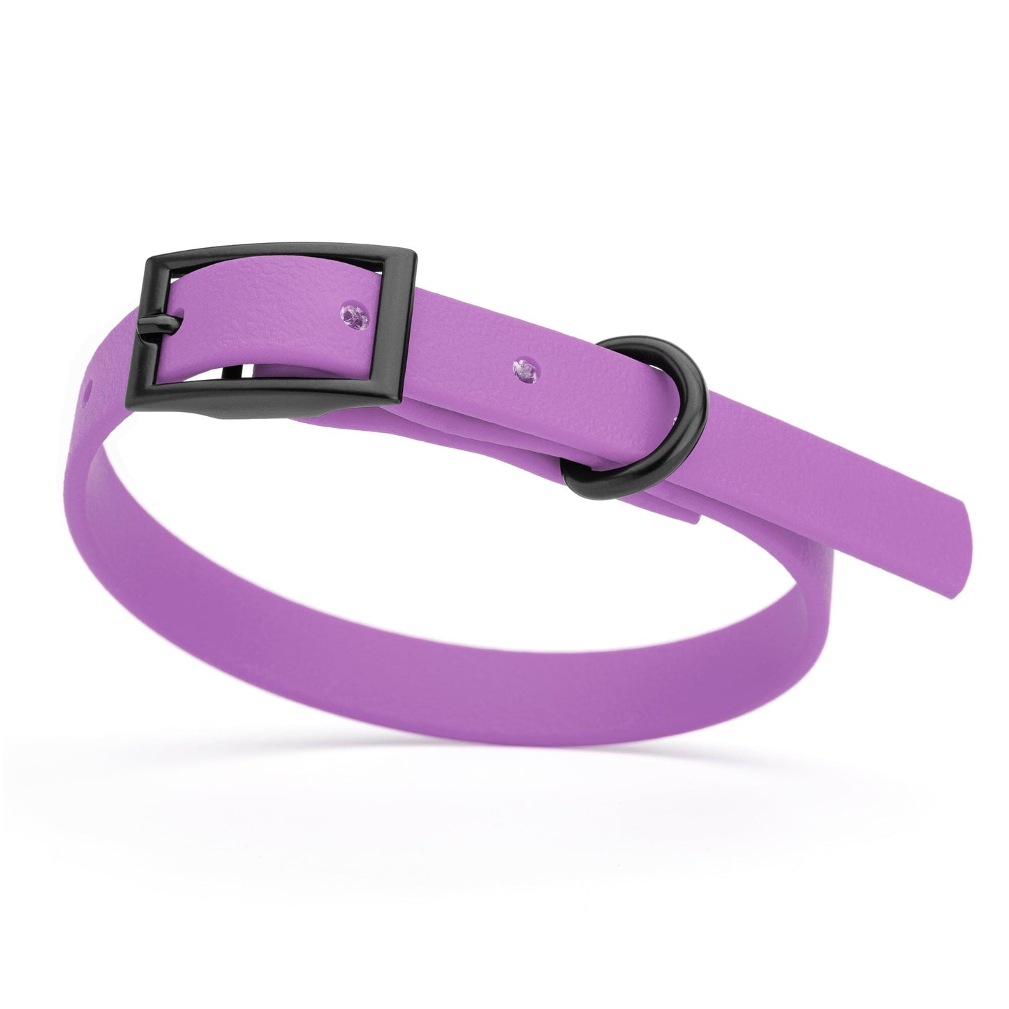 Biothane Waterproof Dog Collar - X-Small (9 to 12 inches) Amethyst Purple L 9"-12" x W 1 2" Dog Collars Dogline