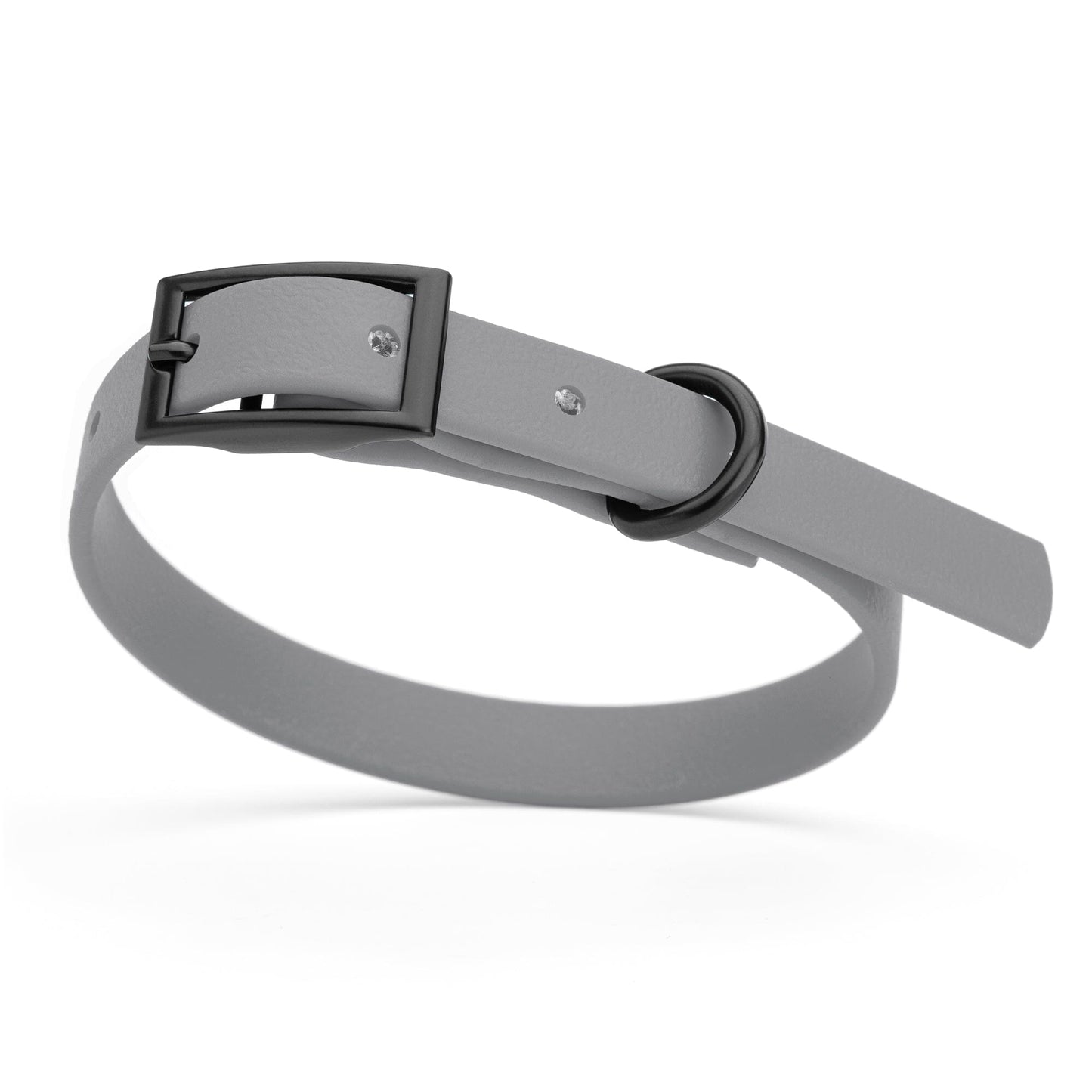Biothane Waterproof Dog Collar - X-Small (9 to 12 inches) Battleship Gray L 9"-12" x W 1 2" Dog Collars Dogline