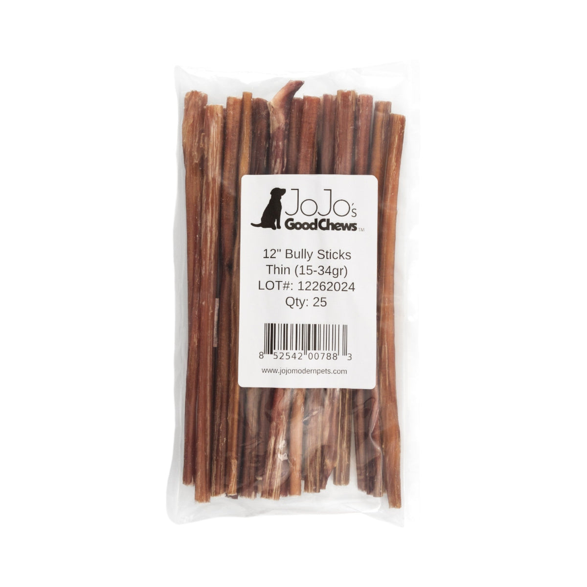 12" Thin Beef Bully Sticks for Dogs, 25-Pack Dog Treats & Chews American Pet Supplies