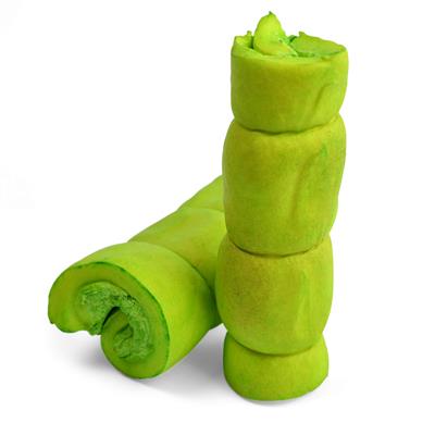 5"- 6" Beef Cheek Rolls, Plain and Flavored Apple Beef Supercan Bully Sticks
