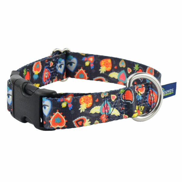 Gothic Hearts Dog Collar – EarthStyle 1 inch 2 Hounds Design