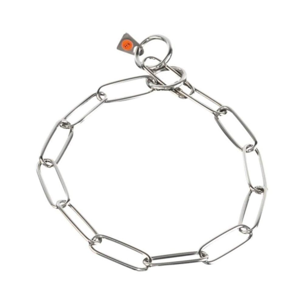 Herm Sprenger - Long Link Fur Saver Collar - Stainless Steel Gauge 4mm x 30" (75cm) Collars, Choke Chain Dog Collars Dogline