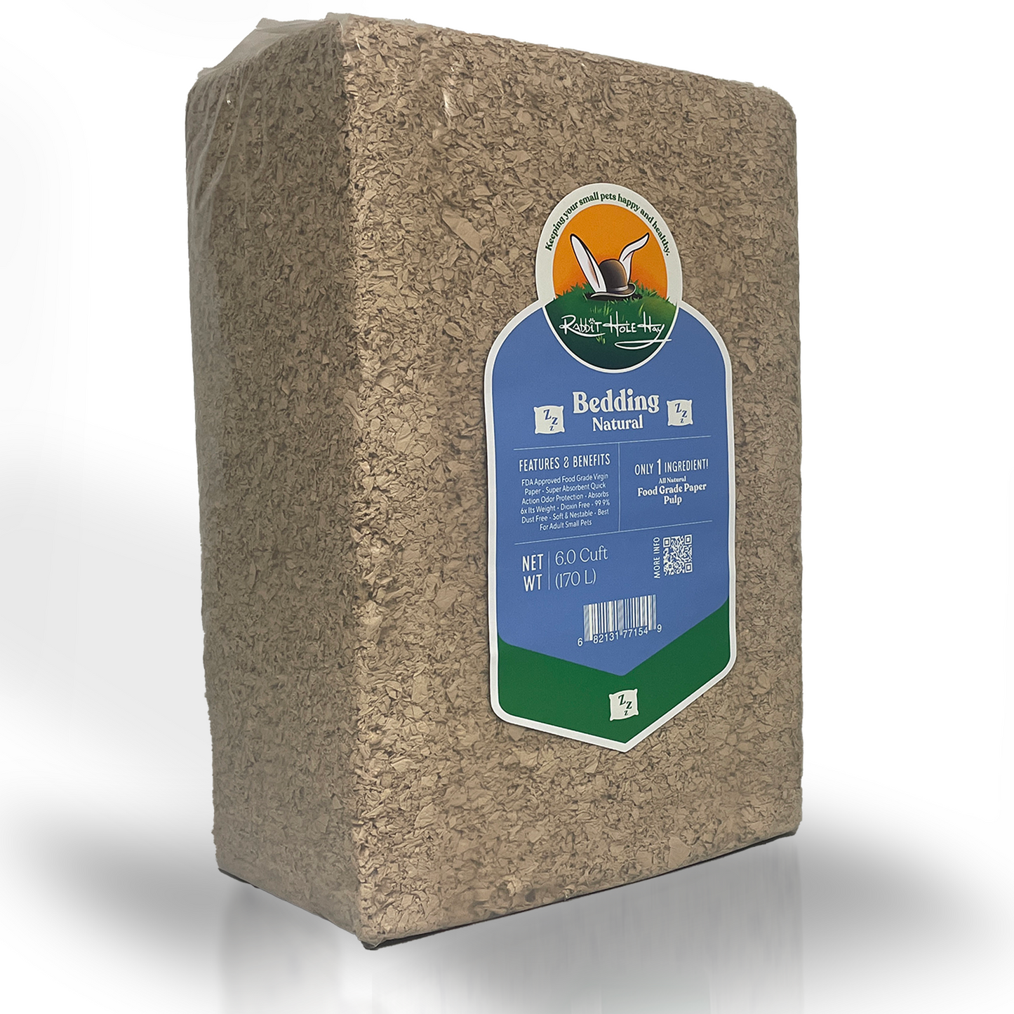 Rabbit Hole Hay Ultra Premium Food Grade Natural Bedding 6.0 cuft Bedding Rabbit Hole Hay