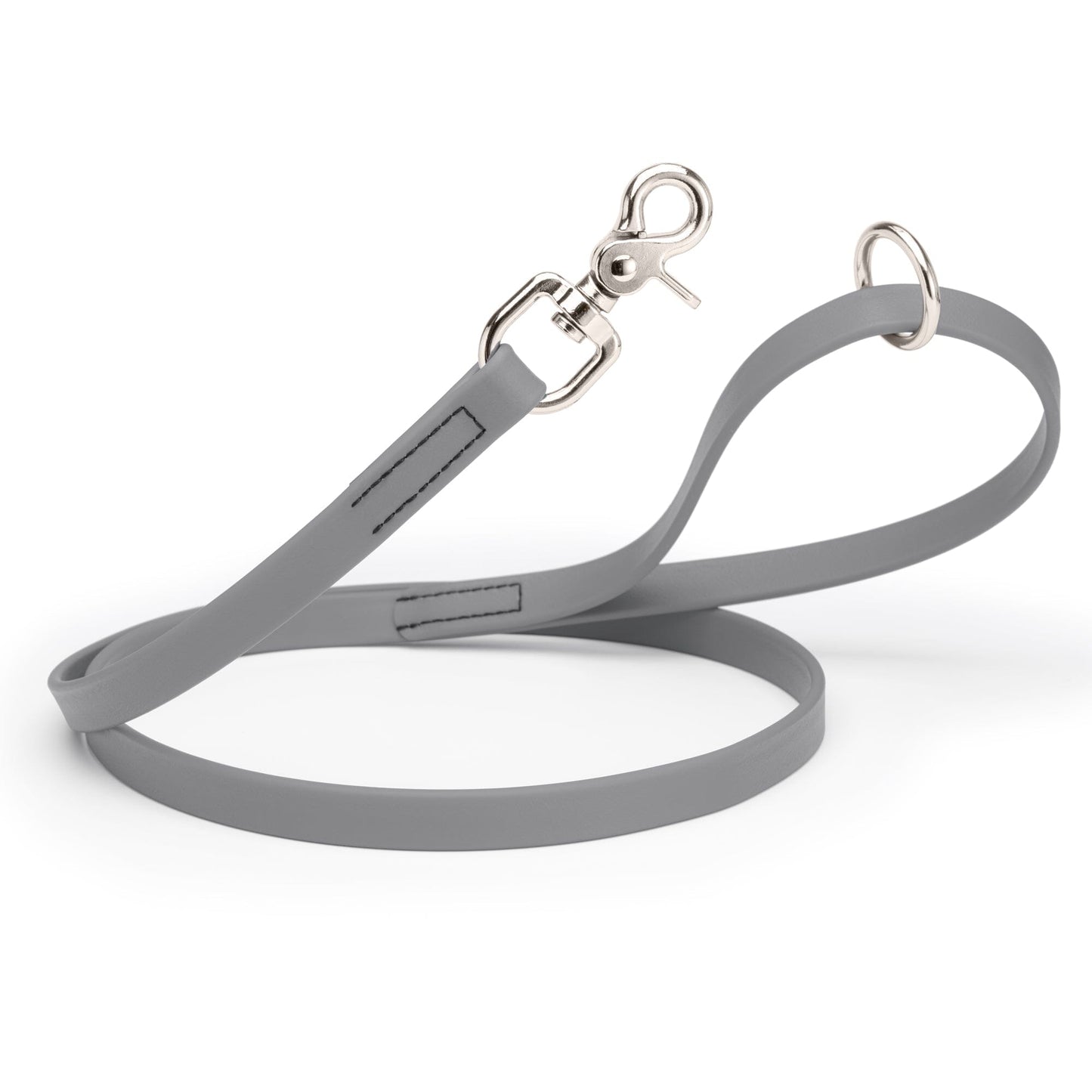 Biothane Dog Leash with Nickel Scissor Snap – 4 FT and 6 FT Battleship Gray 3 4" Dog Leashes Dogline