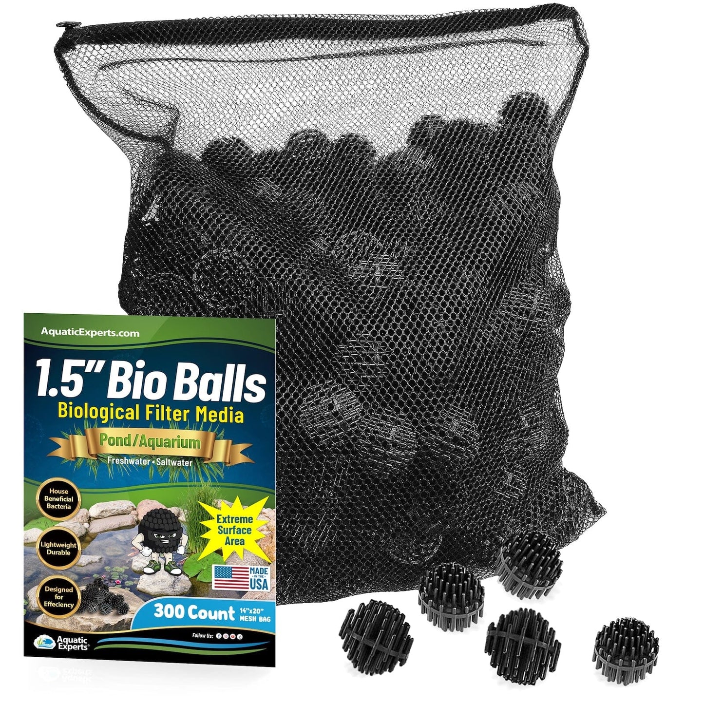 Bio Balls Filter Media - 1.5 Inch Large Bio Ball for Pond Filter - Perfect Bio Balls for Pond Filter Media – Made in The USA Bio balls Aquatic Experts