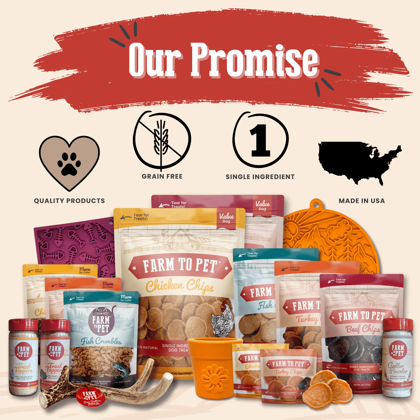 Turkey & Chicken Chip Dog Treat Duo | Single-Ingredient Poultry Treats for Dogs Chip Farm To Pet