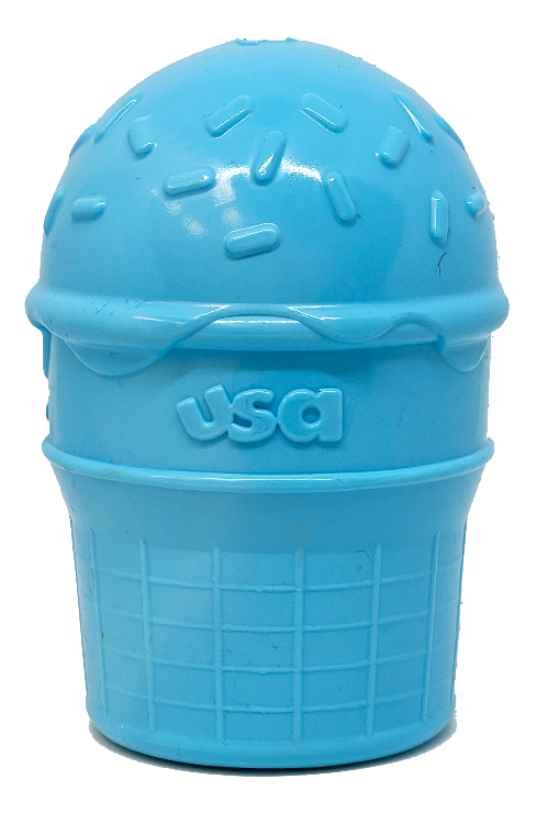 Ice Cream Cone Rubber Dog Chew Toy for Power Chewers | USA Made | SodaPup Rubber Dog Toys SodaPup/True Dogs, LLC