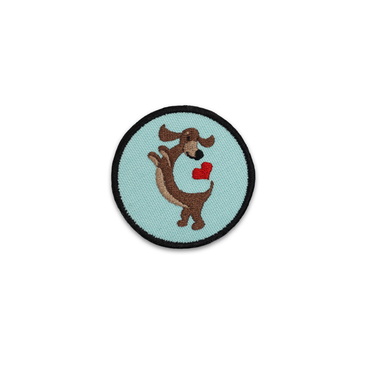 Dachshund Heart Circle Patch K9 Sport Sack
