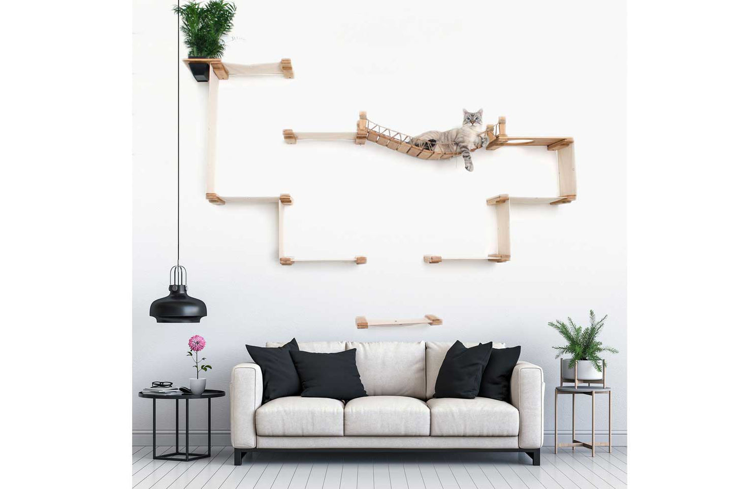 The Temple - Giant Cat Tree on Wall Cat Condo Catastrophic Creations