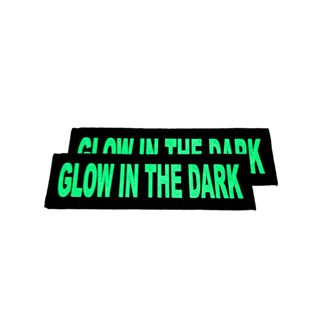 Personalized Removable Patches (Set of 2) Glow-In-The-Dark Dog Harnesses Dogline