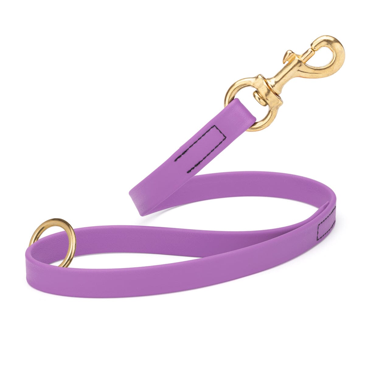 Viper Biothane Traffic Lead - Brass Hardware Amethyst Purple Dog Leashes Dogline
