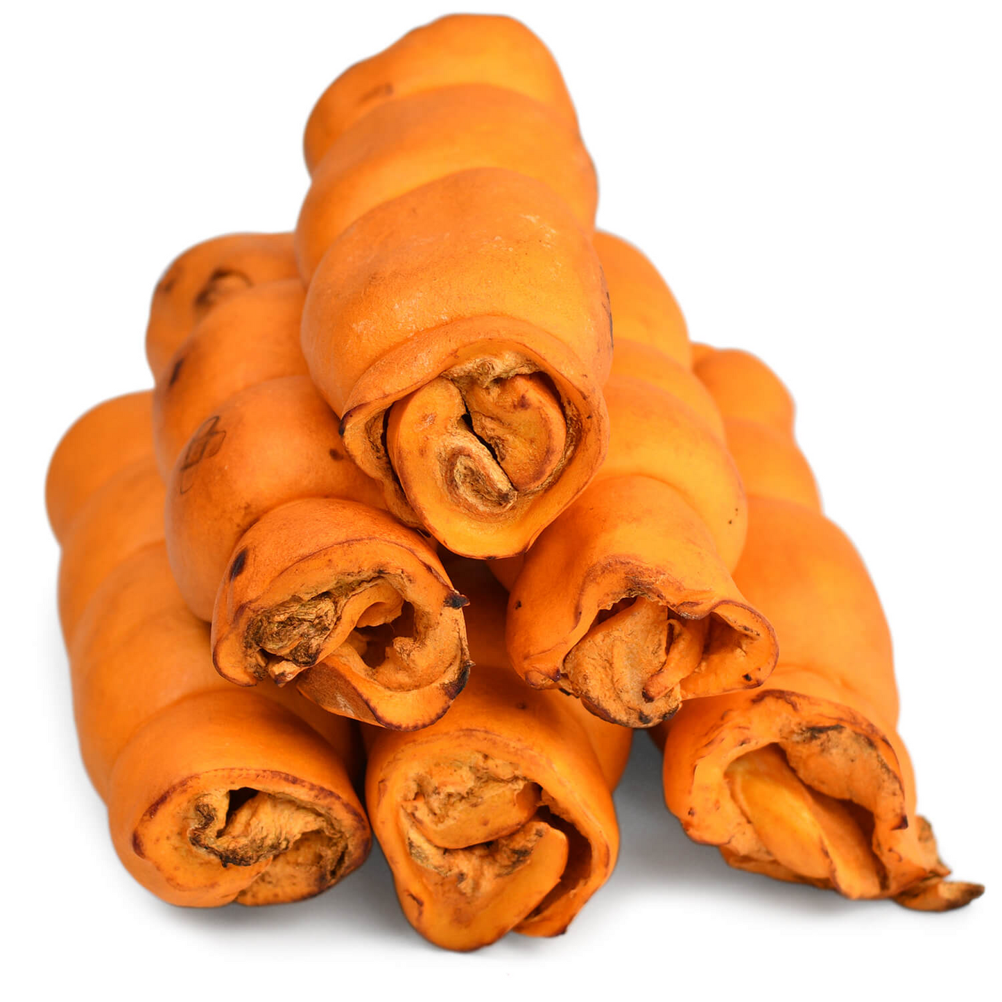 5"- 6" Beef Cheek Rolls, Plain and Flavored Beef Supercan Bully Sticks