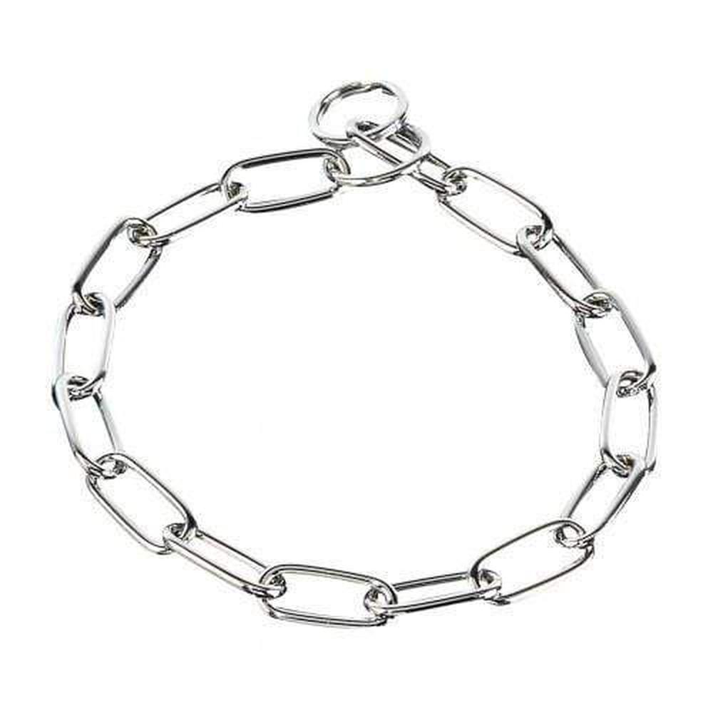 Herm Sprenger - Long Link Fur Saver Collar - Chrome Collars, Choke Chain Dog Collars Dogline