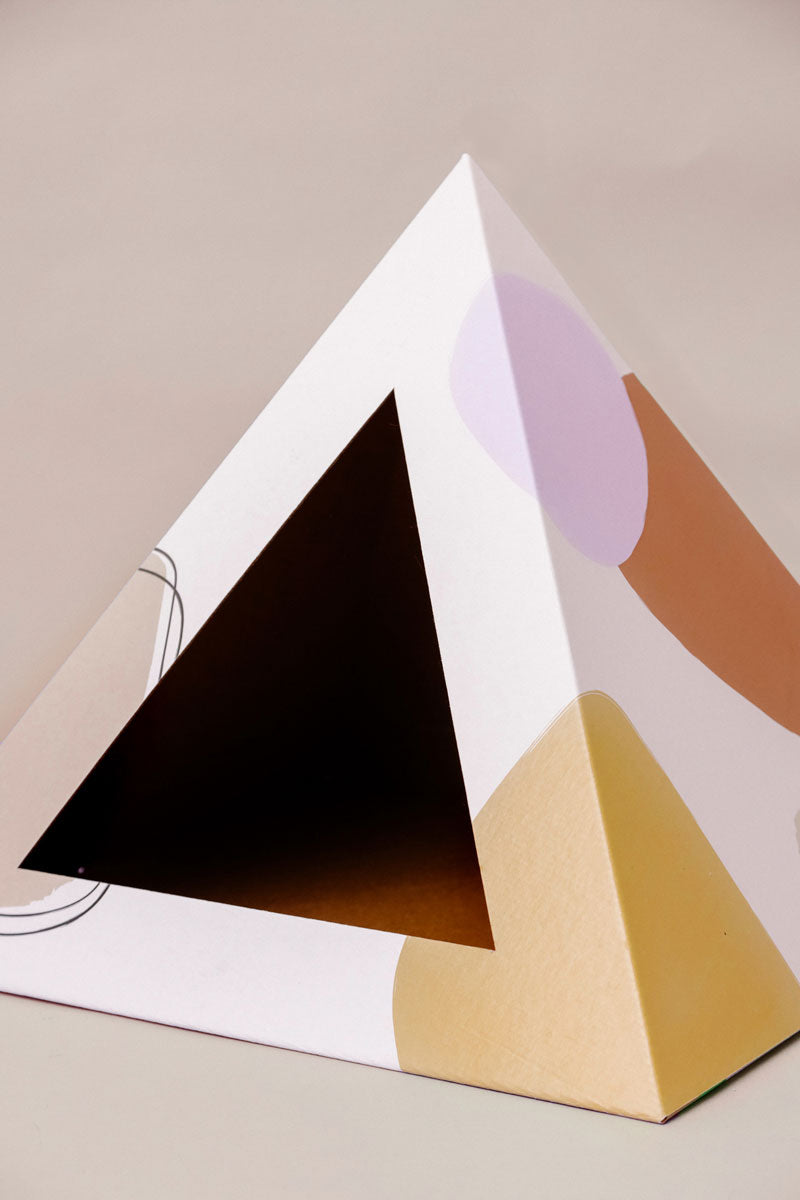 'Abstract' Cardboard Cat Pyramid KittyKardboard