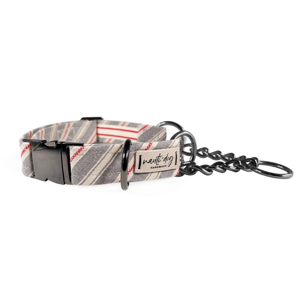 Liberty Patriotic American Woven Stripe Buckle & Martingale Dog Collar Dog Collars Nauti-dog Handmade