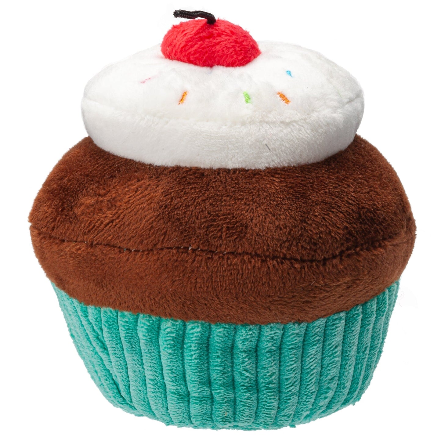 Cupcakes and Cake Slices Mini Plush Dog Toys Collection 6" Cupcake - Turquoise Dog Toys Dogline