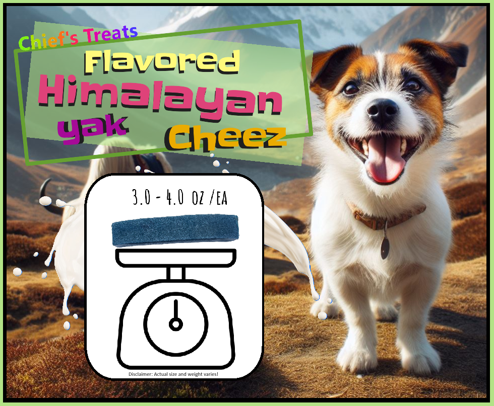 Blueberry Flavored Yak Cheese Chew - Made with REAL BLUEBERRY Puree - Single Yak Chew Chief’s Treats and Pet Supplies