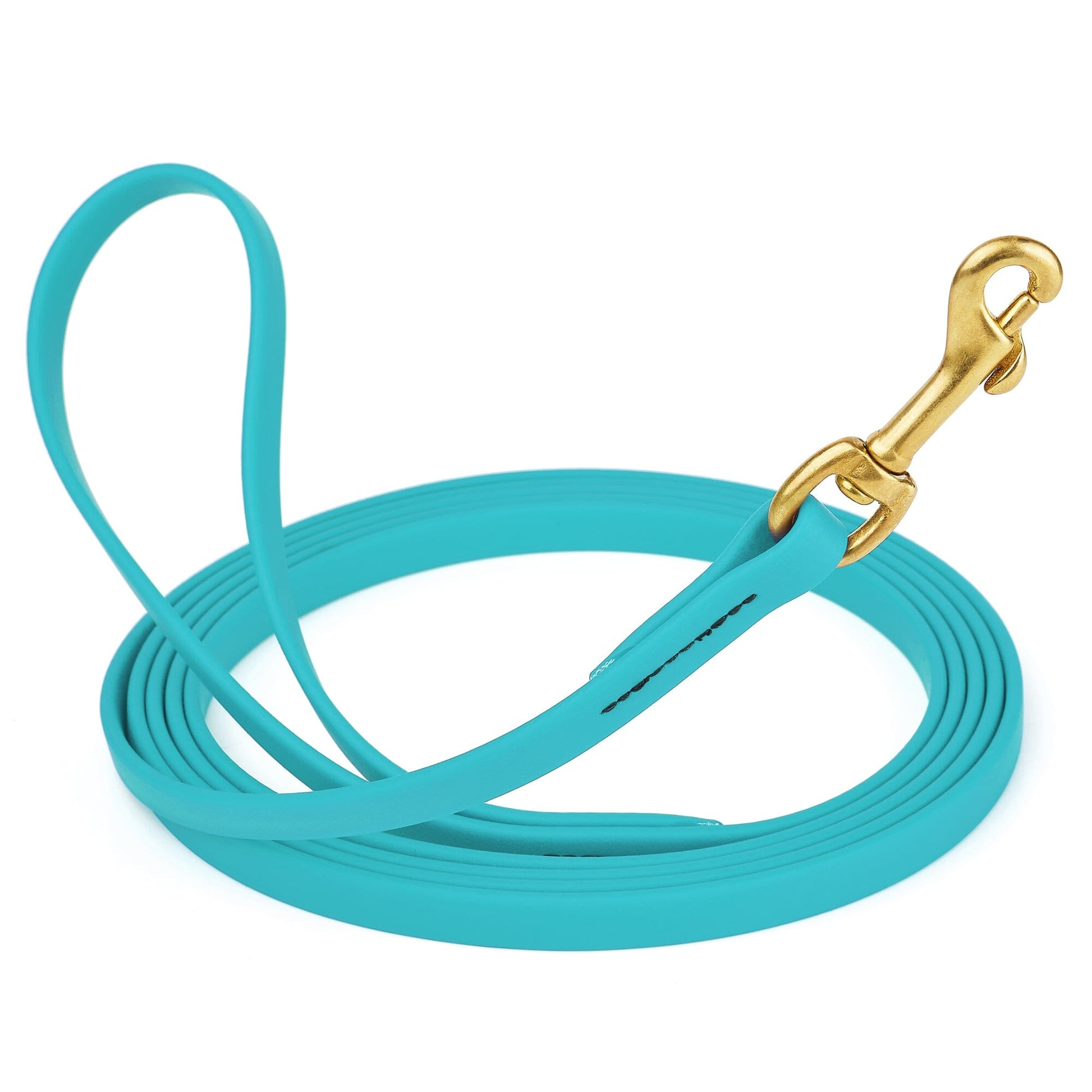 Viper Biothane Long Line 33 ft Lead with Brass Hardware Sky Blue 1 2" Dog Leashes Dogline