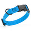 Dogline Biothane Waterproof Dog Collar with Quick Release Buckle 5 8"W by 10-14"L Cerulean Blue Dog Collars Dogline