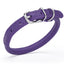 Soft Leather Round Dog Collar Purple 1 3" Dog Collars Dogline