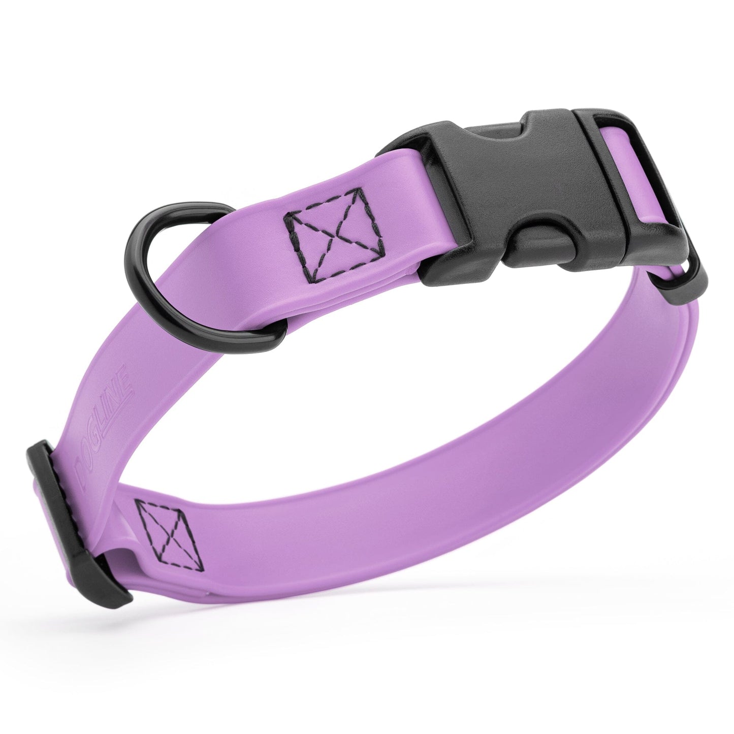 Dogline Biothane Waterproof Dog Collar with Quick Release Buckle Amethyst Purple Dog Collars Dogline