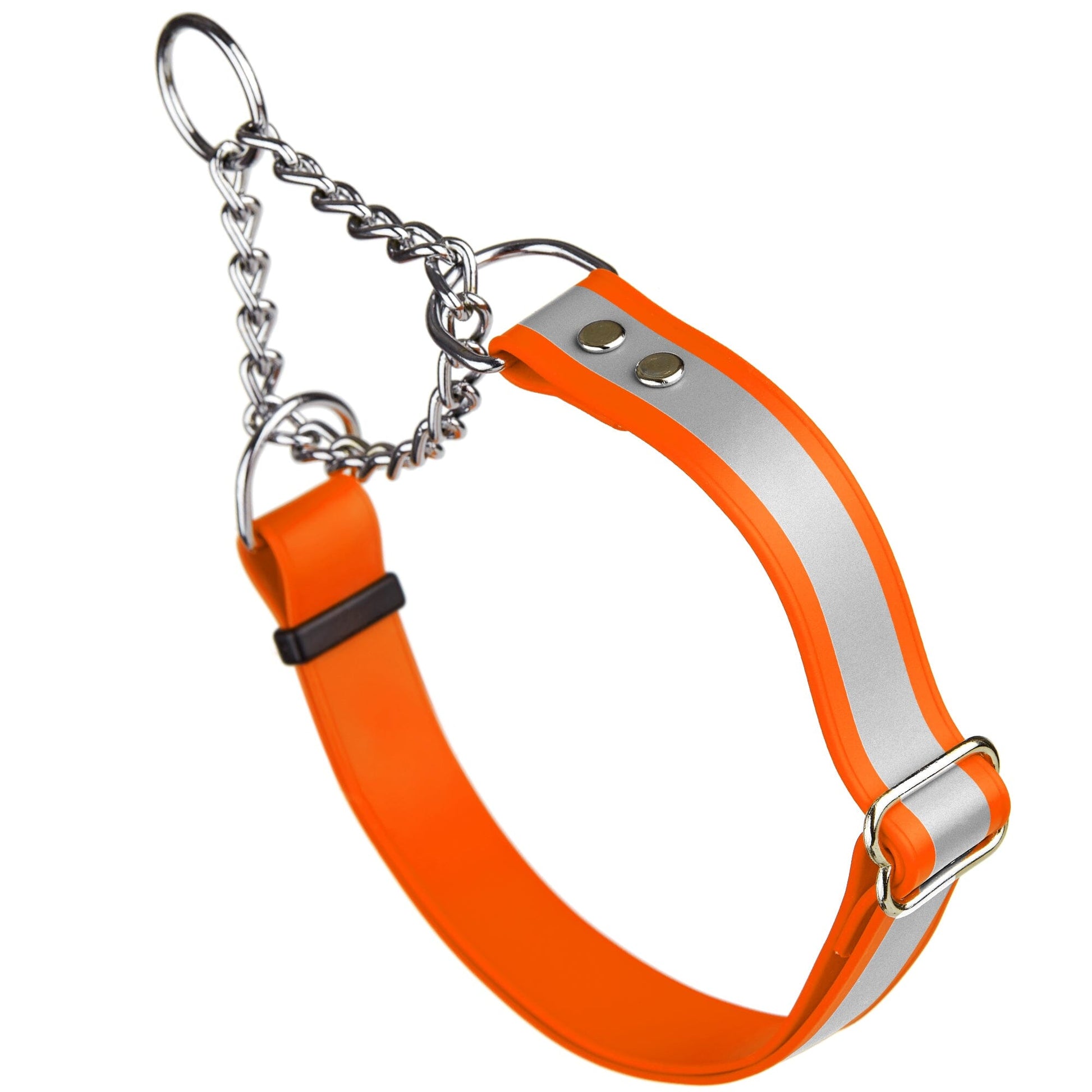 Reflective Biothane Martingale Collar for Dogs Hunter Orange Dog Collars Dogline