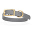 Viper Biothane Waterproof Dog Collar - Brass Hardware - Size XL (22 to 25 inches) Battleship Gray Dog Collars Dogline