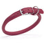 Soft Leather Round Dog Collar Pink 1 2" Dog Collars Dogline
