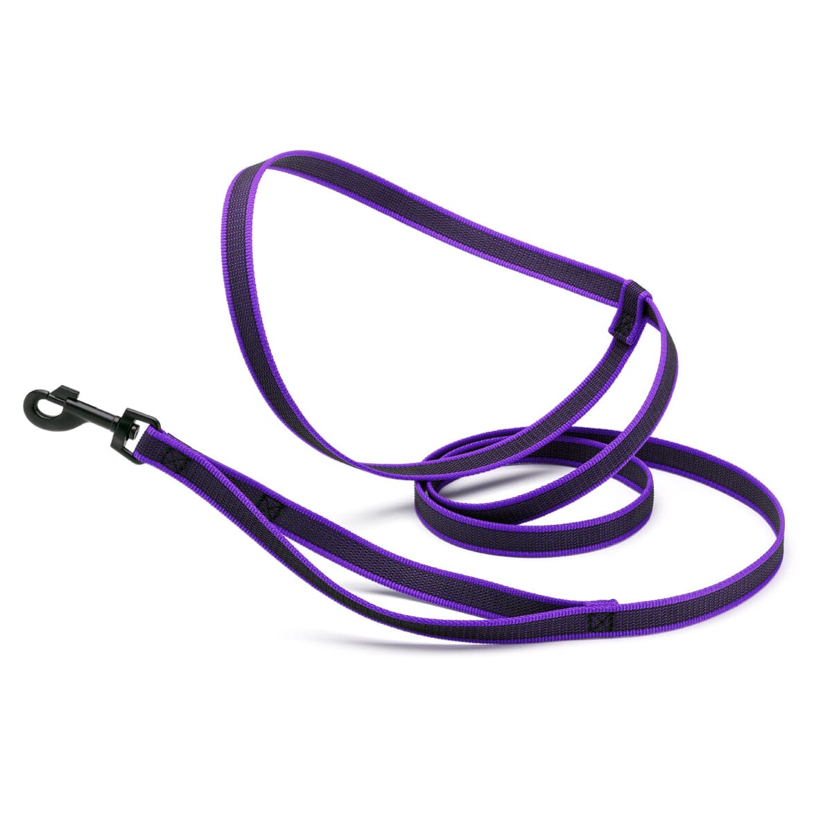 Rubber Infused Nylon Multifunctional Dog Leash for Walking and Running Hands Free Purple 8' 3 4" Dog Leashes Dogline