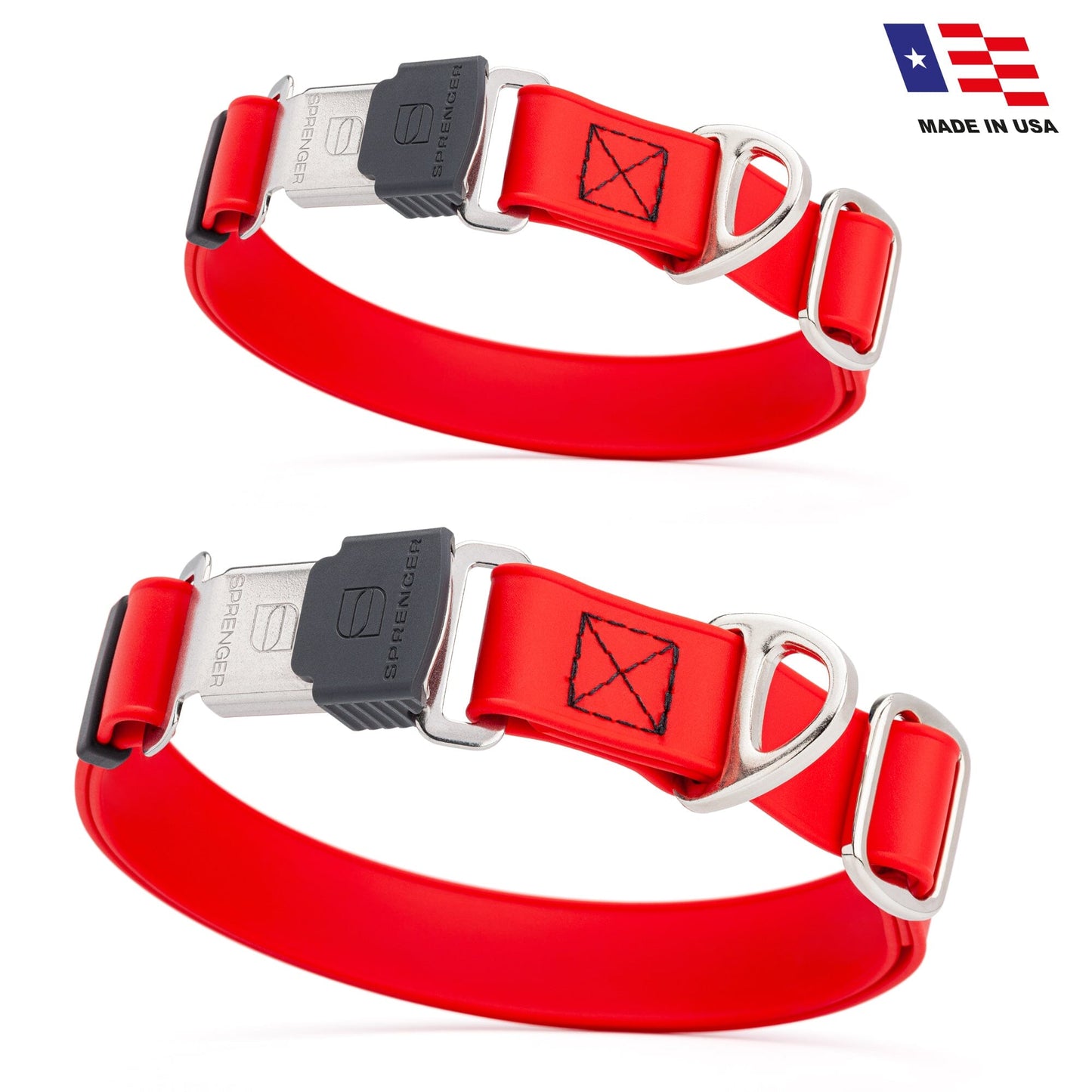 Sprenger BioThane Waterproof Dog Collar with Stainless Steel ClicLock Quick Release Buckle Dog Collars Dogline