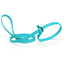 Biothane Slip Lead for Dogs, 5FT and 7FT Sky Blue 5 8" Dog Leashes Dogline
