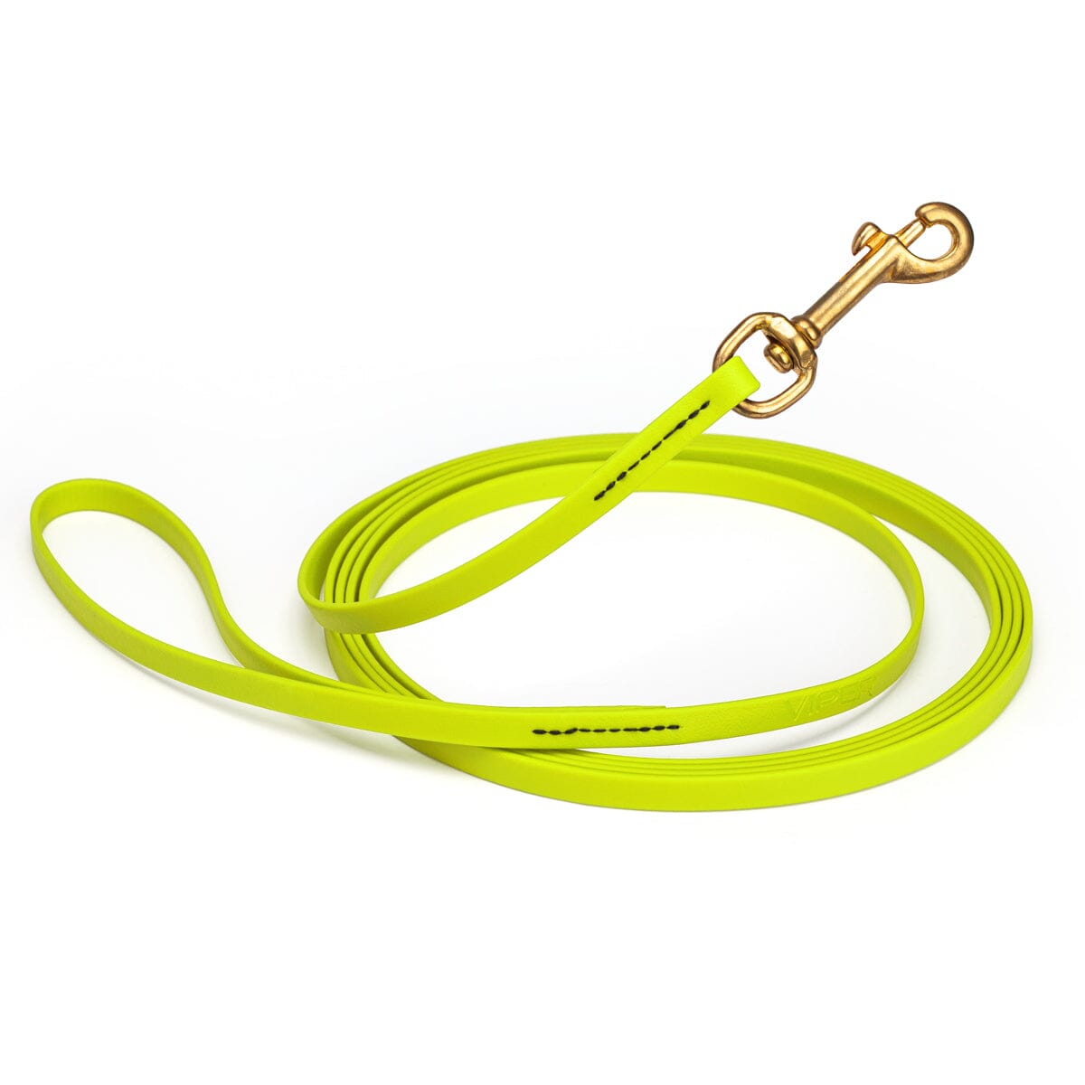 Viper Biothane Long Line 10 ft Lead with Brass Hardware Safety Yellow 3 8" Dog Leashes Dogline