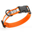 Dogline Biothane Reflective Dog Collar with Quick Release Buckle Hunter Orange 12"-19" 3 4" Dog Collars Dogline