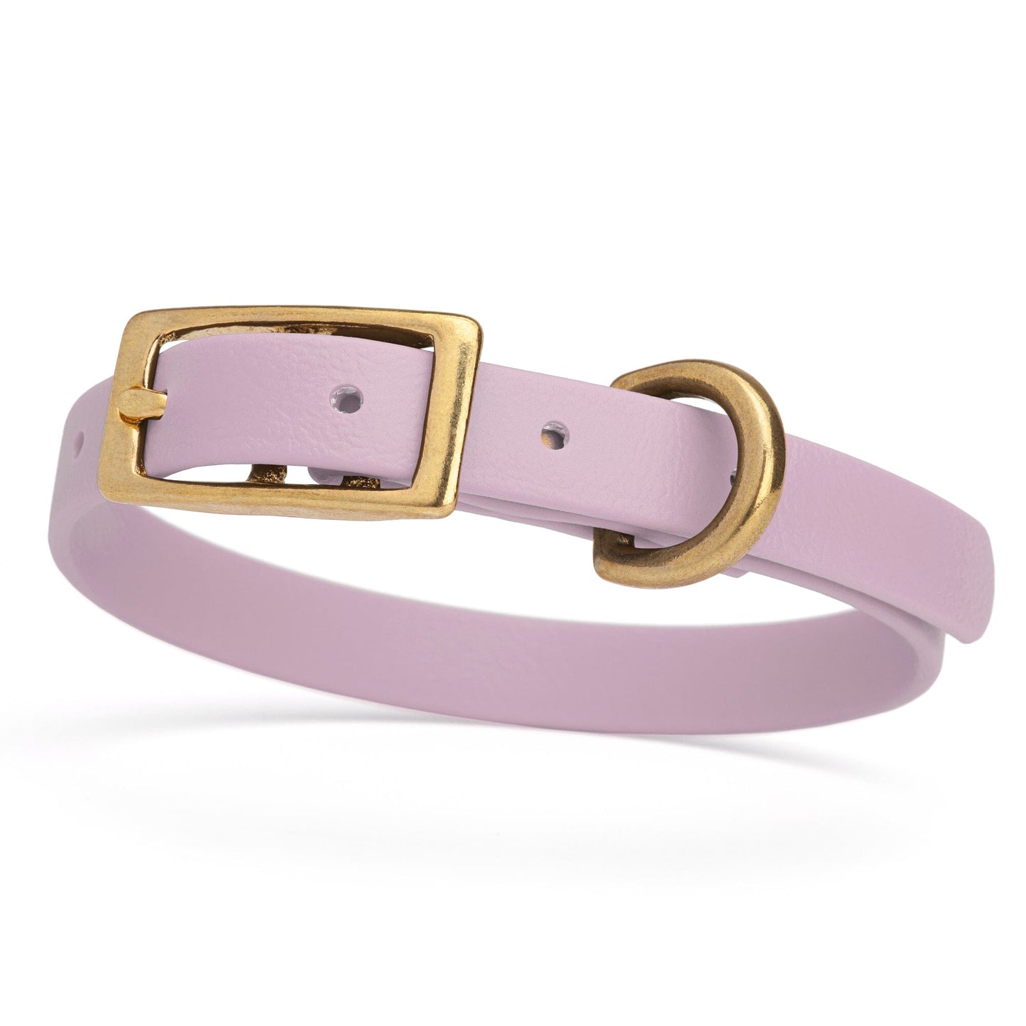 Viper Biothane Waterproof Dog Collar with Brass Hardware Pastel Purple L 9"-12" x W 1 2" Dog Collars Dogline