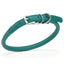 Soft Leather Round Dog Collar Teal 16-19" 3 8" Dog Collars Dogline