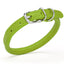 Soft Leather Round Dog Collar Lime Green 1 3" Dog Collars Dogline