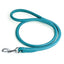 Soft Leather Round Dog Lead Teal 1 2" Dog Leashes Dogline