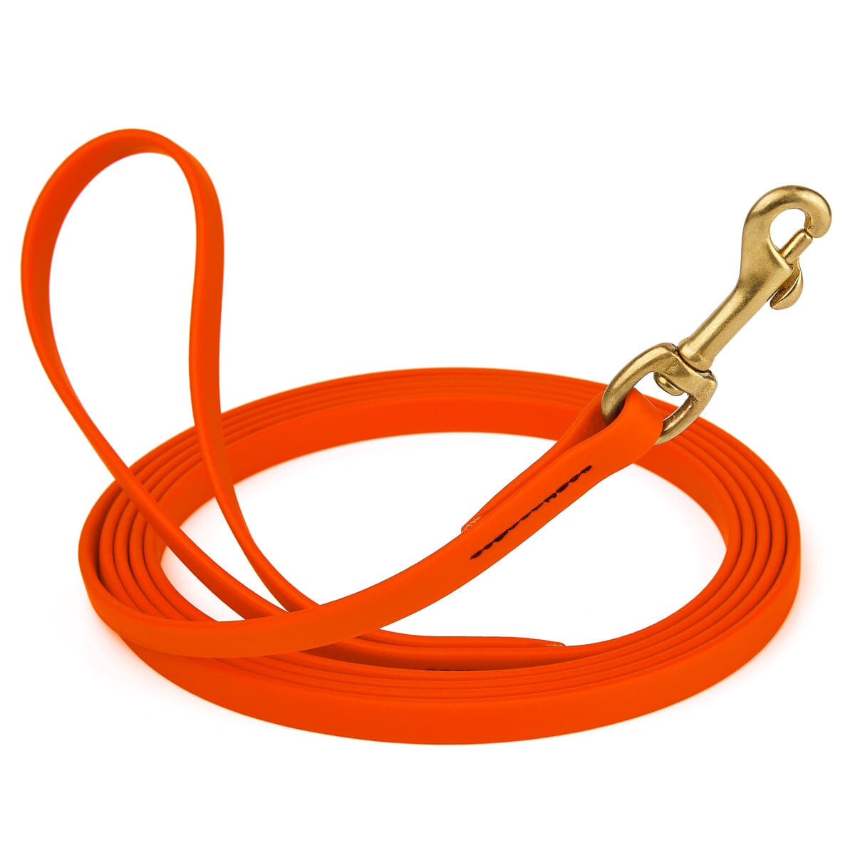 Viper Biothane Long Line 15 ft Lead with Brass Hardware Hunter Orange 1 2" Dog Leashes Dogline