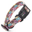 Dogline Biothane Full Color Design Printed Dog Collar with Quick Release Buckle Donuts W 3 4" x L 12"-19" Dog Collars Dogline