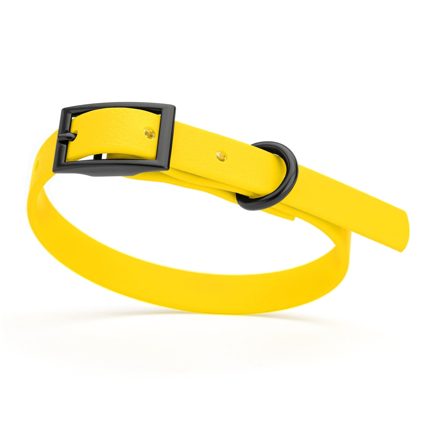 Biothane Waterproof Dog Collar - X-Small (9 to 12 inches) Lemon Yellow L 9"-12" x W 1 2" Dog Collars Dogline