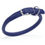 Soft Leather Round Dog Collar Royal Blue 1 2" Dog Collars Dogline