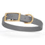 Viper Biothane Waterproof Dog Collar - Brass Hardware - Size M (15 to 18 inches) Battleship Gray Dog Collars Dogline