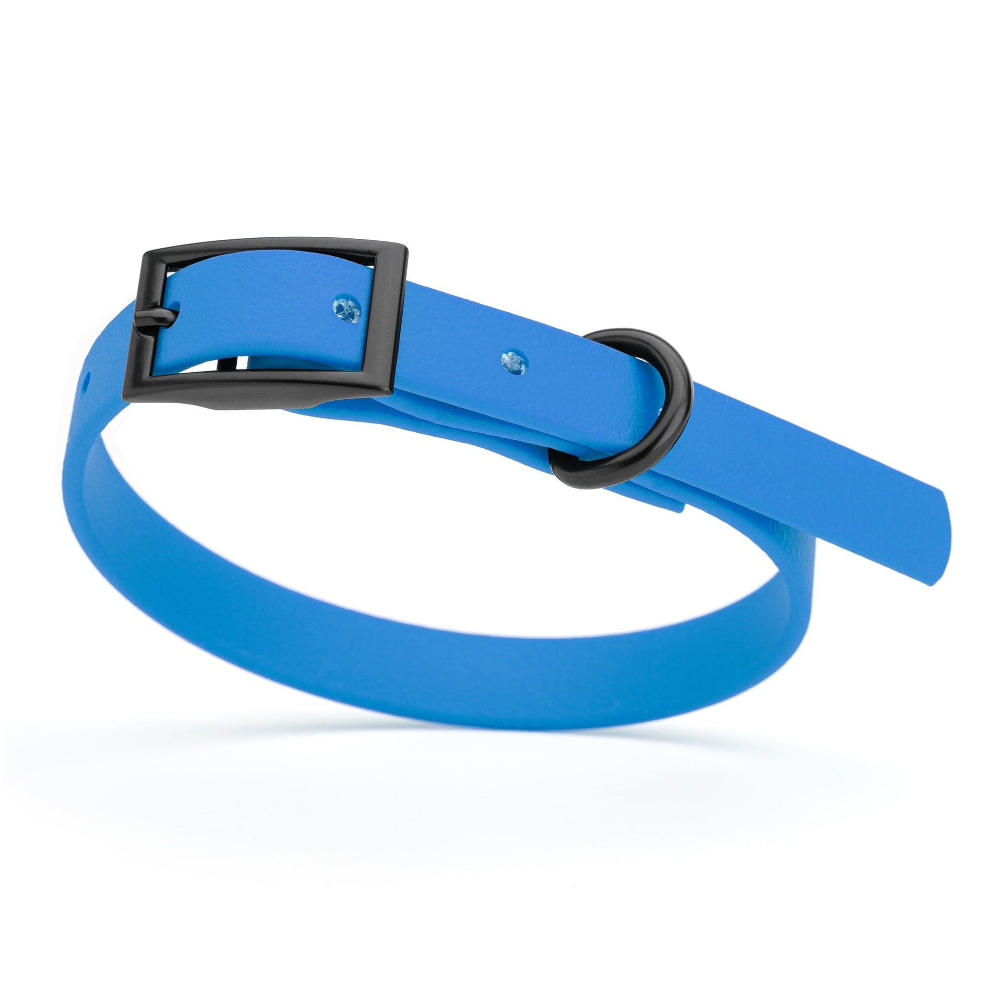 Biothane Waterproof Dog Collar - X-Small (9 to 12 inches) Cerulean Blue L 9"-12" x W 1 2" Dog Collars Dogline