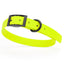 Dogline Biothane Waterproof Dog Collar with Black Hardware - Size M (15 to 18 inches) Safety Yellow Dog Collars Dogline