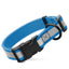 Dogline Biothane Reflective Dog Collar with Quick Release Buckle Cerulean Blue 15"-25" 1" Dog Collars Dogline