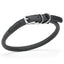 Soft Leather Round Dog Collar Black 16-19" 3 8" Dog Collars Dogline