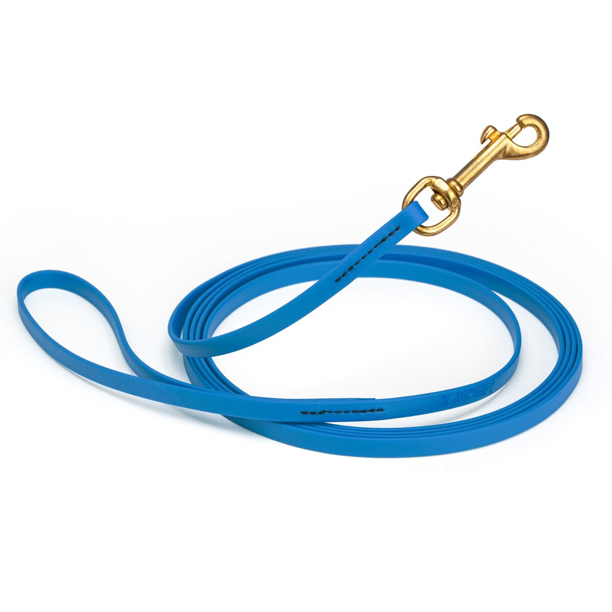Viper Biothane Long Line 33 ft Lead with Brass Hardware Cerulean Blue 3 8" Dog Leashes Dogline