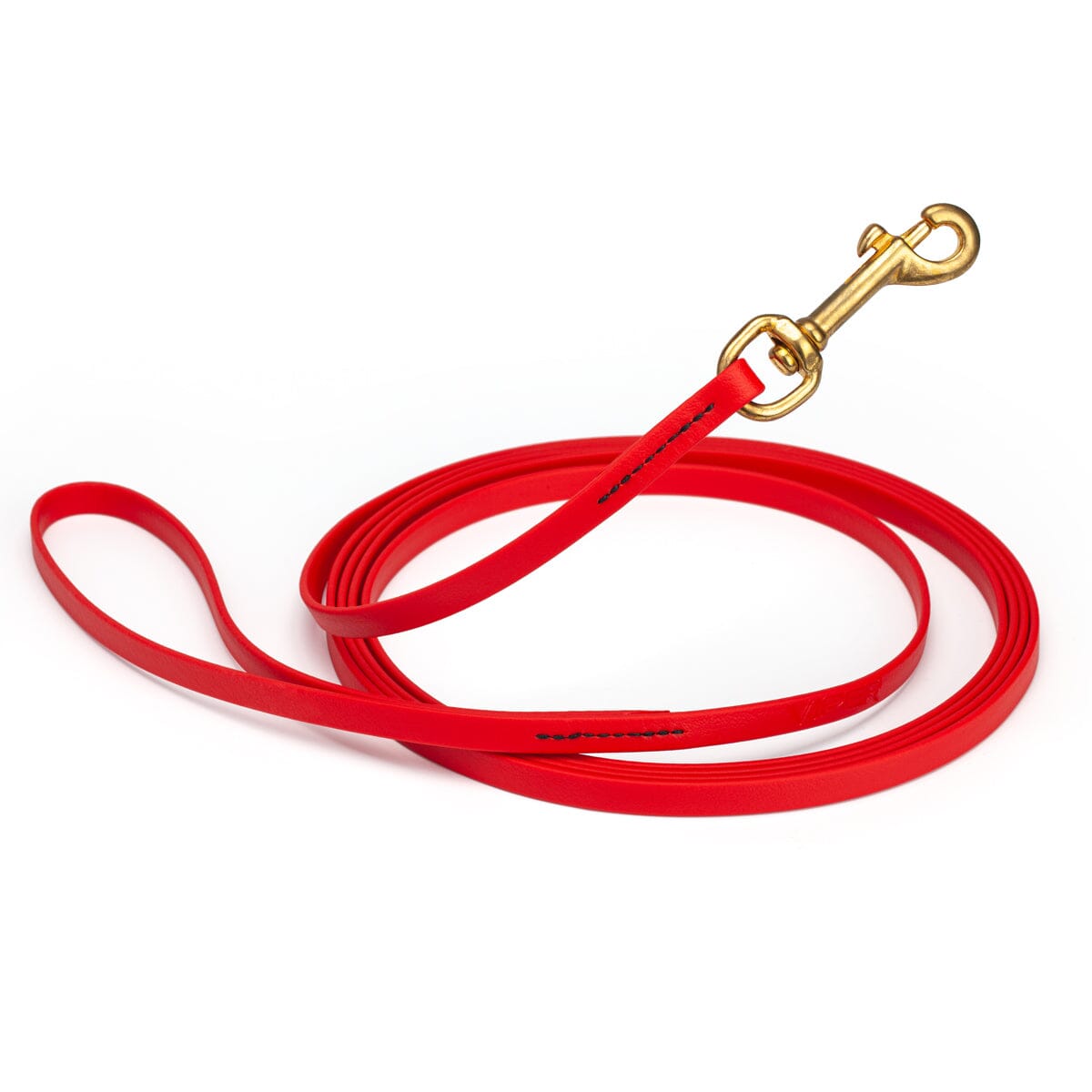 Viper Biothane Long Line 15 ft Lead with Brass Hardware Cherry Red 3 8" Dog Leashes Dogline