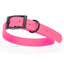 Dogline Biothane Waterproof Dog Collar with Black Hardware - Size L (18 to 22 inches) Passionfruit Pink Dog Collars Dogline